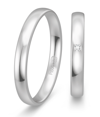 Smalle witgouden ring