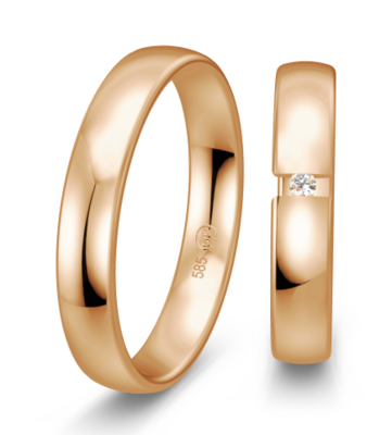 Rose gouden trouwringen