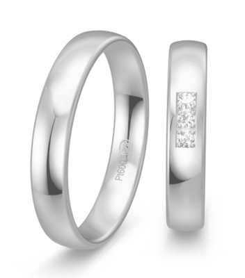 Smalle ring witgoud