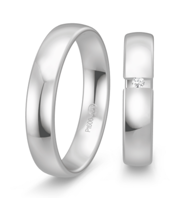 Smalle ring witgoud