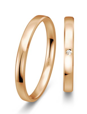 Rose gouden trouwringen 2,5mm