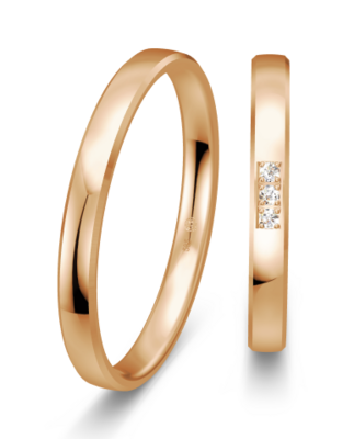 Rose gouden trouwringen 2,5mm