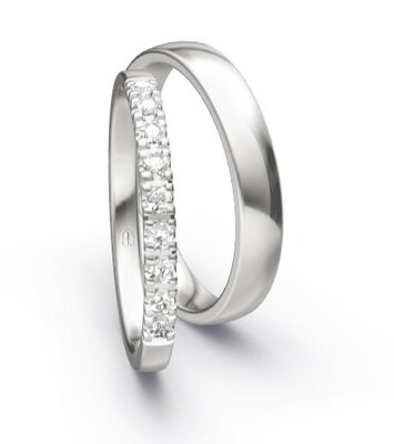 Memoire ringen witgoud 9 briljanten