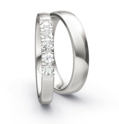 Memoire ringen Witgoud 5 briljanten