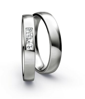 Memoire ringen Platina 3 briljanten