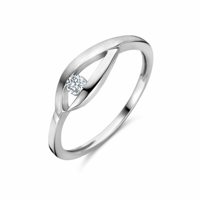 ring druppel zirkonia poli/mat