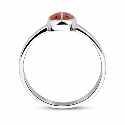 ring lieveheersbeestje emaille