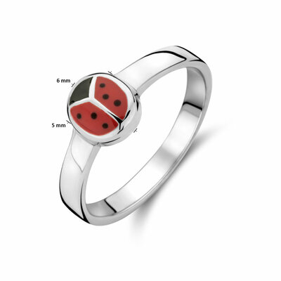 ring lieveheersbeestje emaille