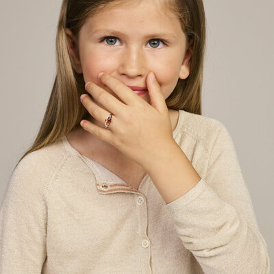 ring lieveheersbeestje emaille