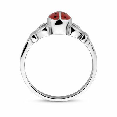 ring lieveheersbeestje emaille