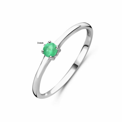 ring met geboortesteen smaragd mei