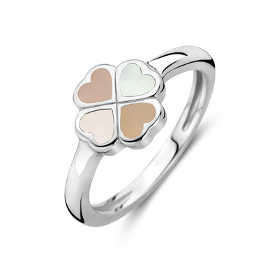 ring klavertje parelmoer