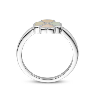 ring klavertje parelmoer