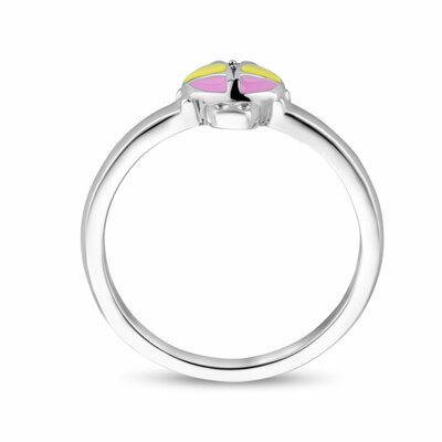 ring lieveheersbeestje zirkonia emaille