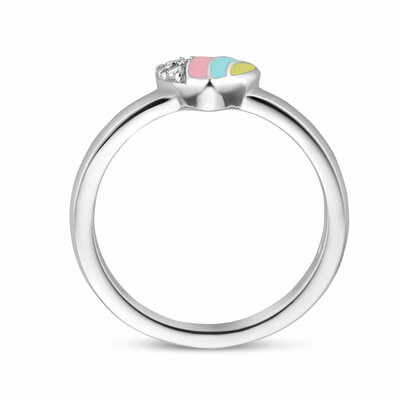 ring hart zirkonia emaille