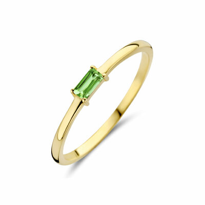 ring met geboortesteen smaragd mei