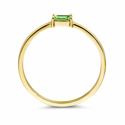 ring met geboortesteen smaragd mei
