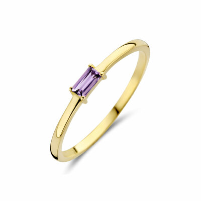 ring met geboortesteen amethist juni
