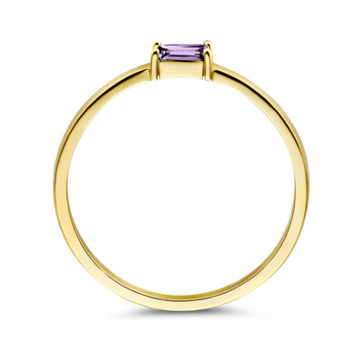 ring met geboortesteen amethist juni