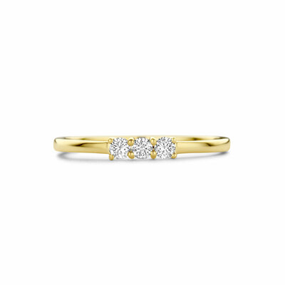 ring trilogie diamant 0.15ct h si