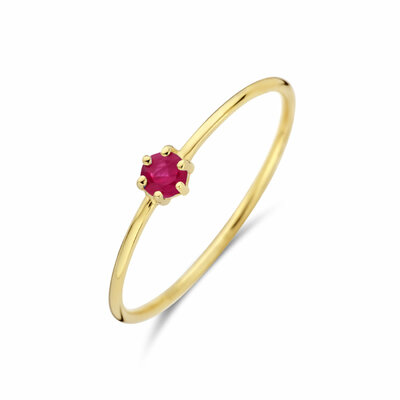 ring met geboortesteen robijn juli