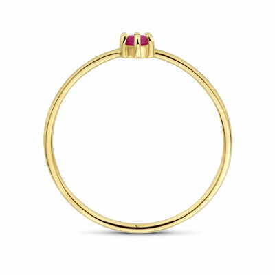 ring met geboortesteen robijn juli