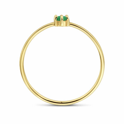 ring met geboortesteen smaragd mei