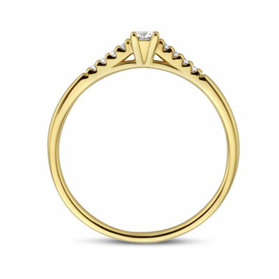 ring diamant 0.10ct h si