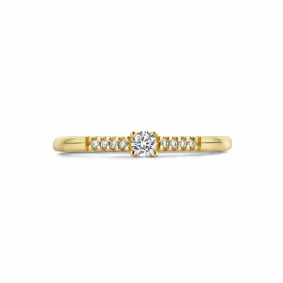 ring diamant 0.10ct h si