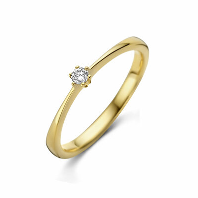 aanzoeksring diamant 0.05ct h si