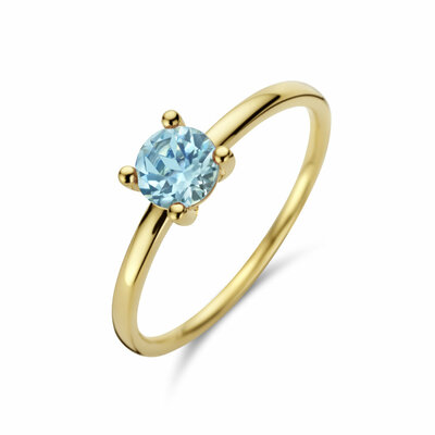 ring blauw topaas