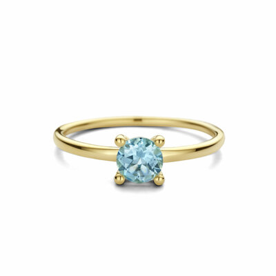 ring blauw topaas