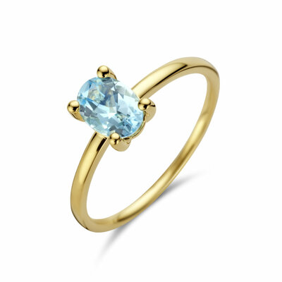 ring blauw topaas