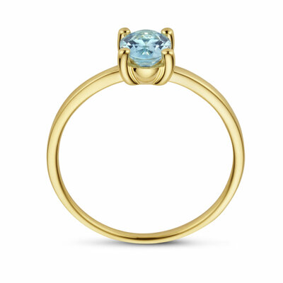 ring blauw topaas