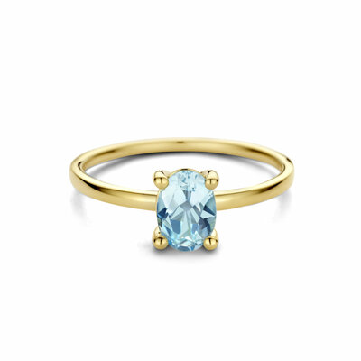 ring blauw topaas