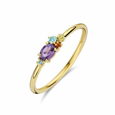 ring natuurlijke kleurstenen 0.16ct