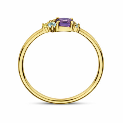 ring natuurlijke kleurstenen 0.16ct