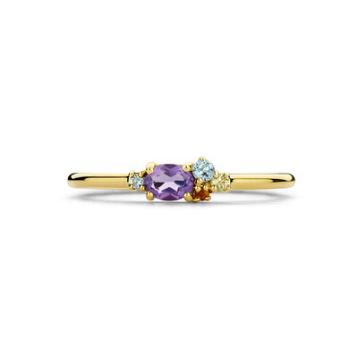 ring natuurlijke kleurstenen 0.16ct