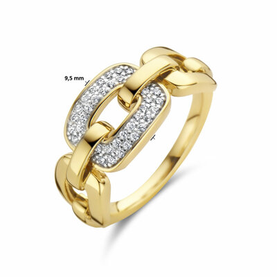 ring schakel diamant 0.16ct h si