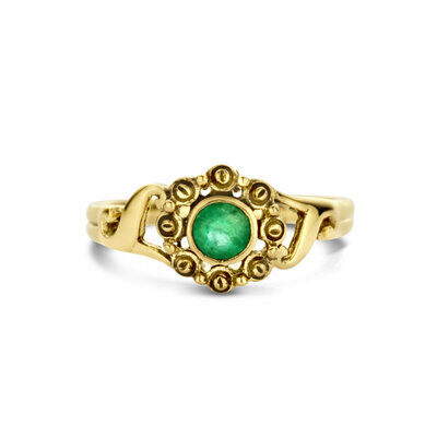 vintage ring smaragd