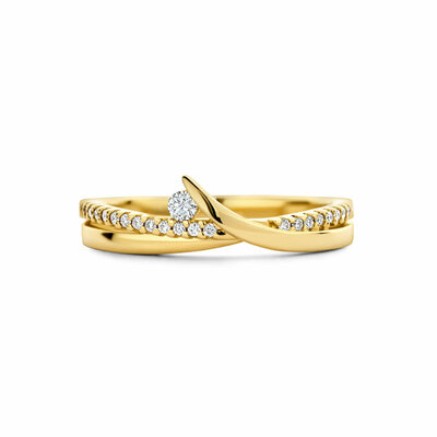 ring diamant 0.13ct h si