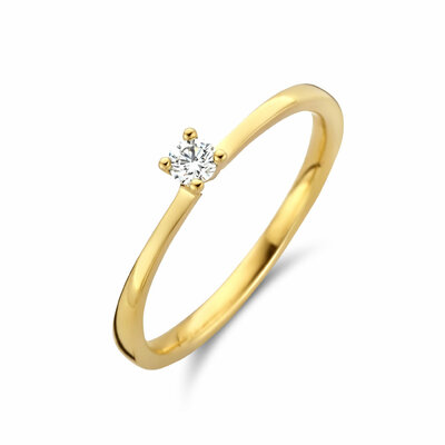 ring diamant 0.10ct h si