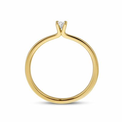 ring diamant 0.10ct h si