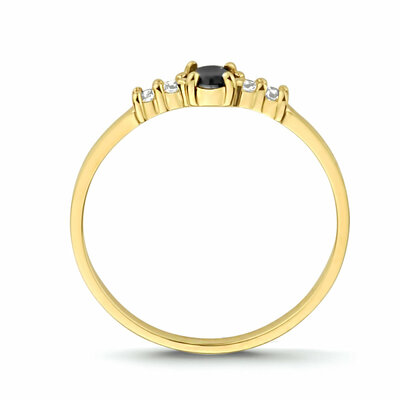ring zwart en wit zirkonia