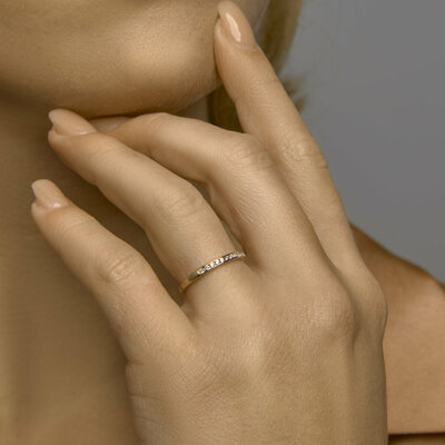 ring diamant 0.15ct h si