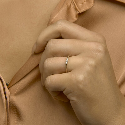 ring diamant 0.09ct h si