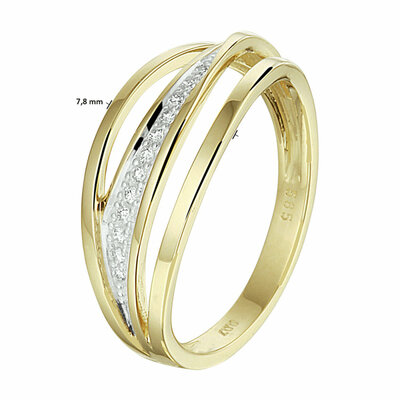 ring diamant 0.07ct h si
