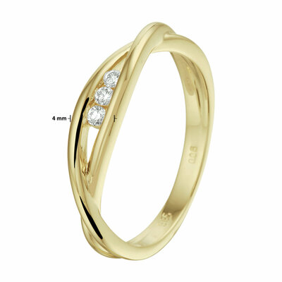 ring diamant 0.06ct h si