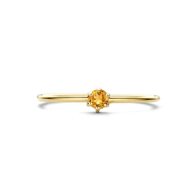 ring met geboortesteen november citrien