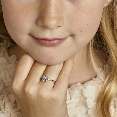 ring bloem emaille
